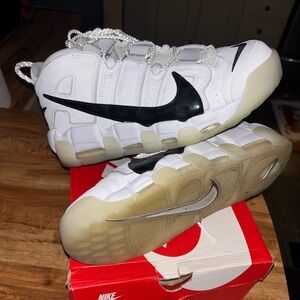 Nike Kids White and Black High-Top Sneakers